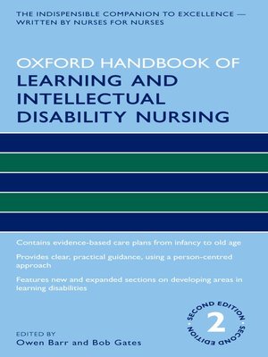 cover image of Oxford Handbook of Learning and Intellectual Disability Nursing